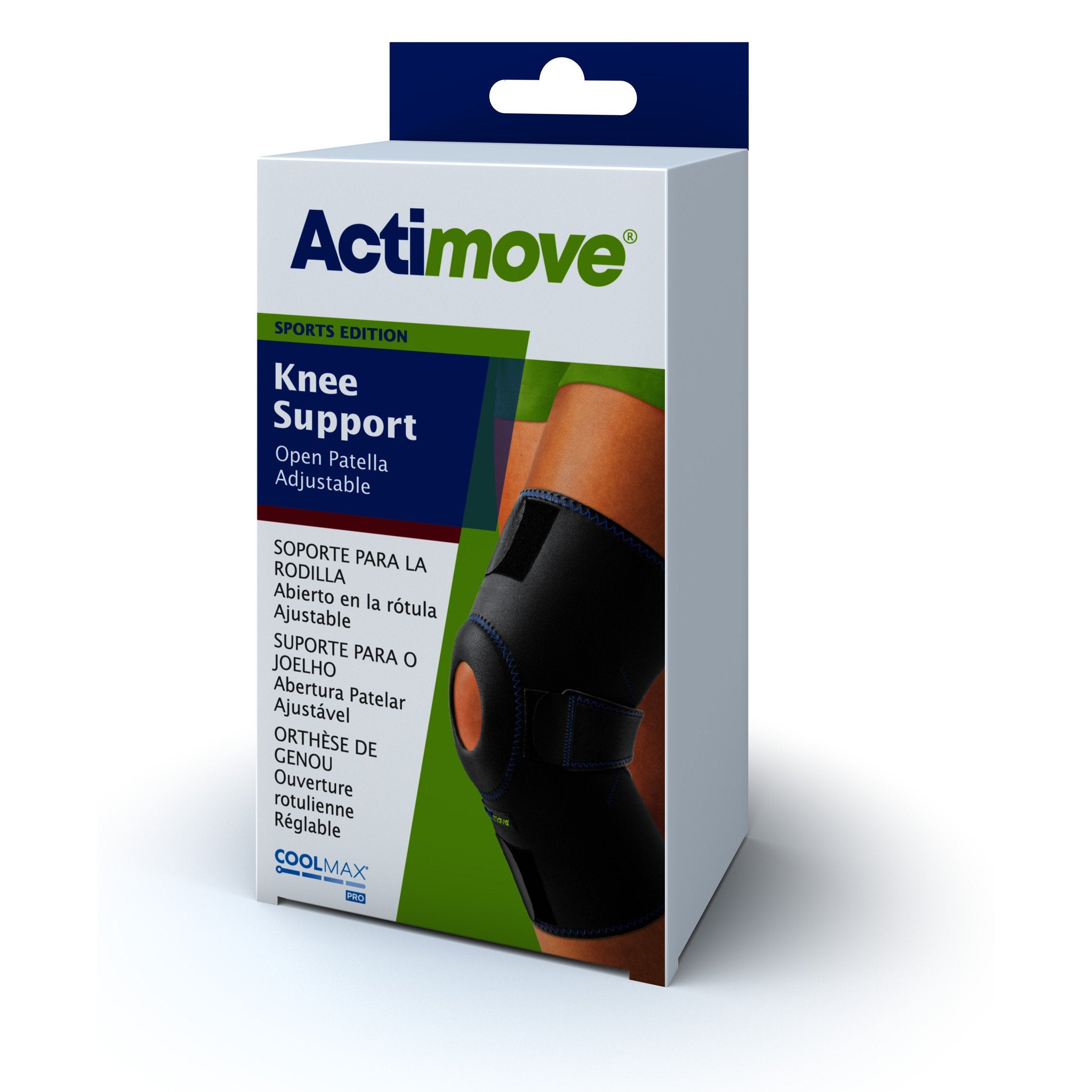 Actimove Sports Edition Knee Support - Open Patella Adjustable – Package