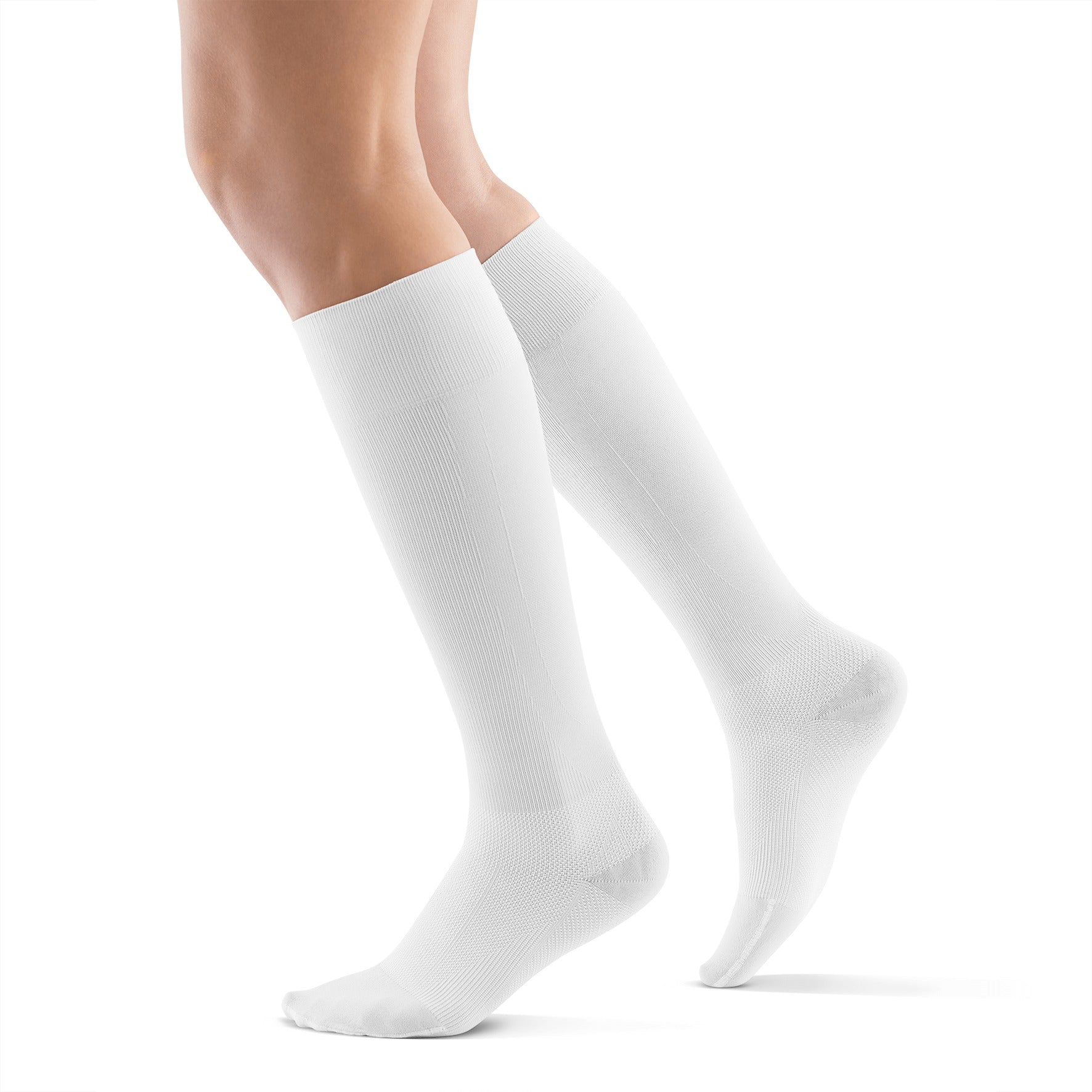 Bauerfeind Performance Knee High 20-30 mmHg Compression Socks – White