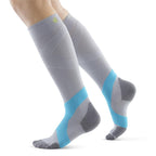 Bauerfeind Training Knee High 20-30 mmHg Compression Socks – Silver Rivera