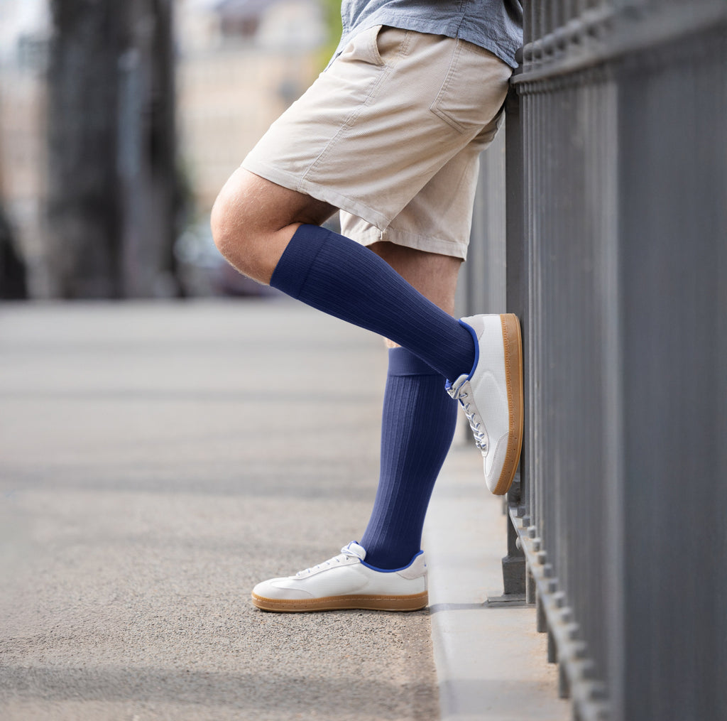 Bauerfeind Cotton Air Knee High Compression Socks worn out and about