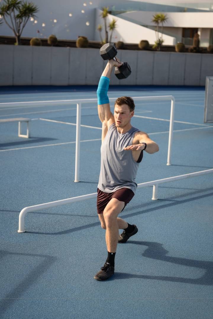 Bauerfeind Compression Elbow Sleeve worn while training