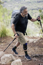 Bauerfeind GenuTrain OA Knee Brace worn while active outdoors