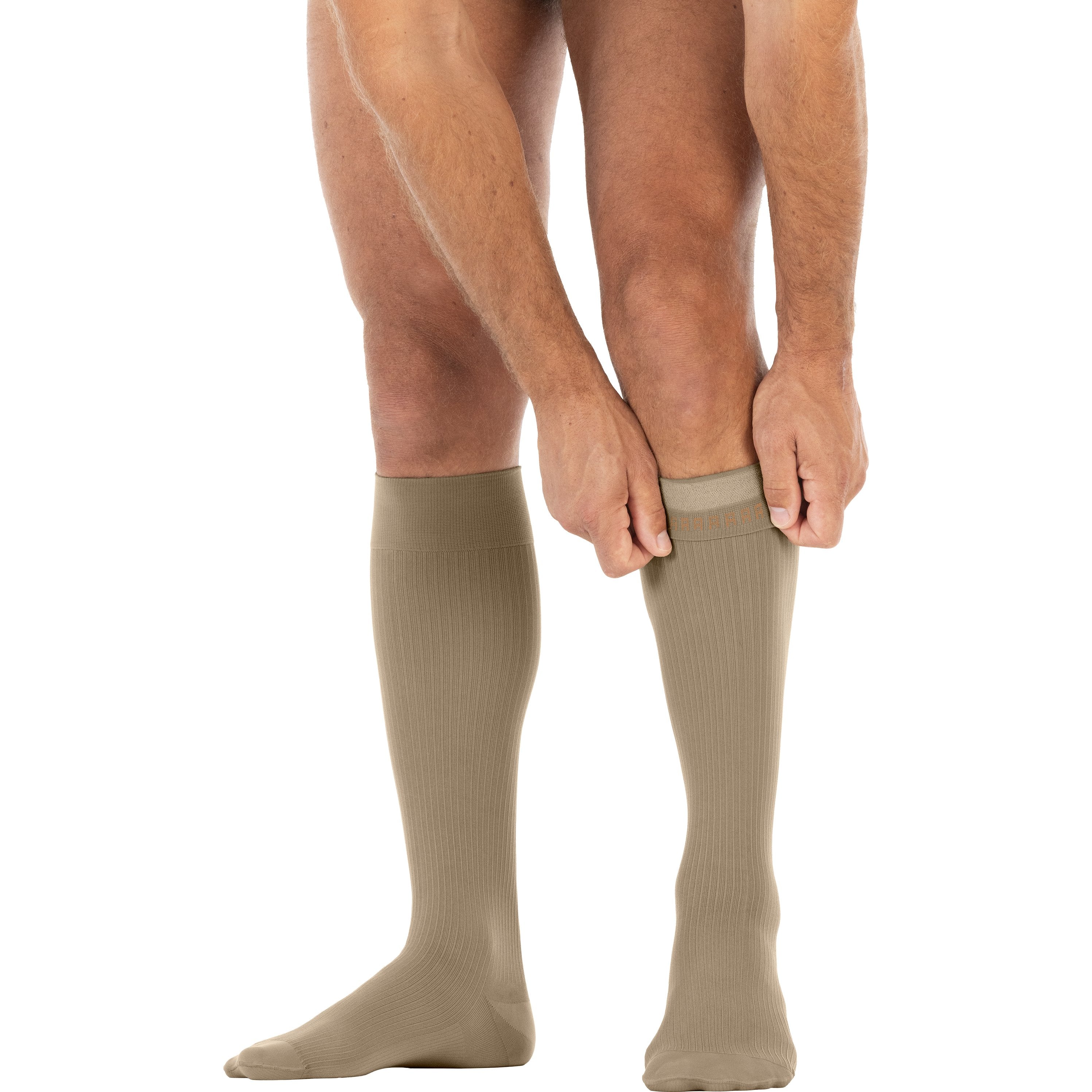 JOBST forMEN Knee High 15-20 mmHg Compression Socks – Khaki