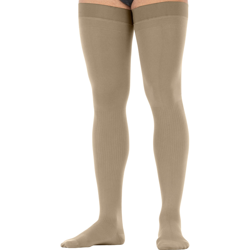 JOBST forMEN Thigh High 20-30 mmHg Compression Stockings – Khaki