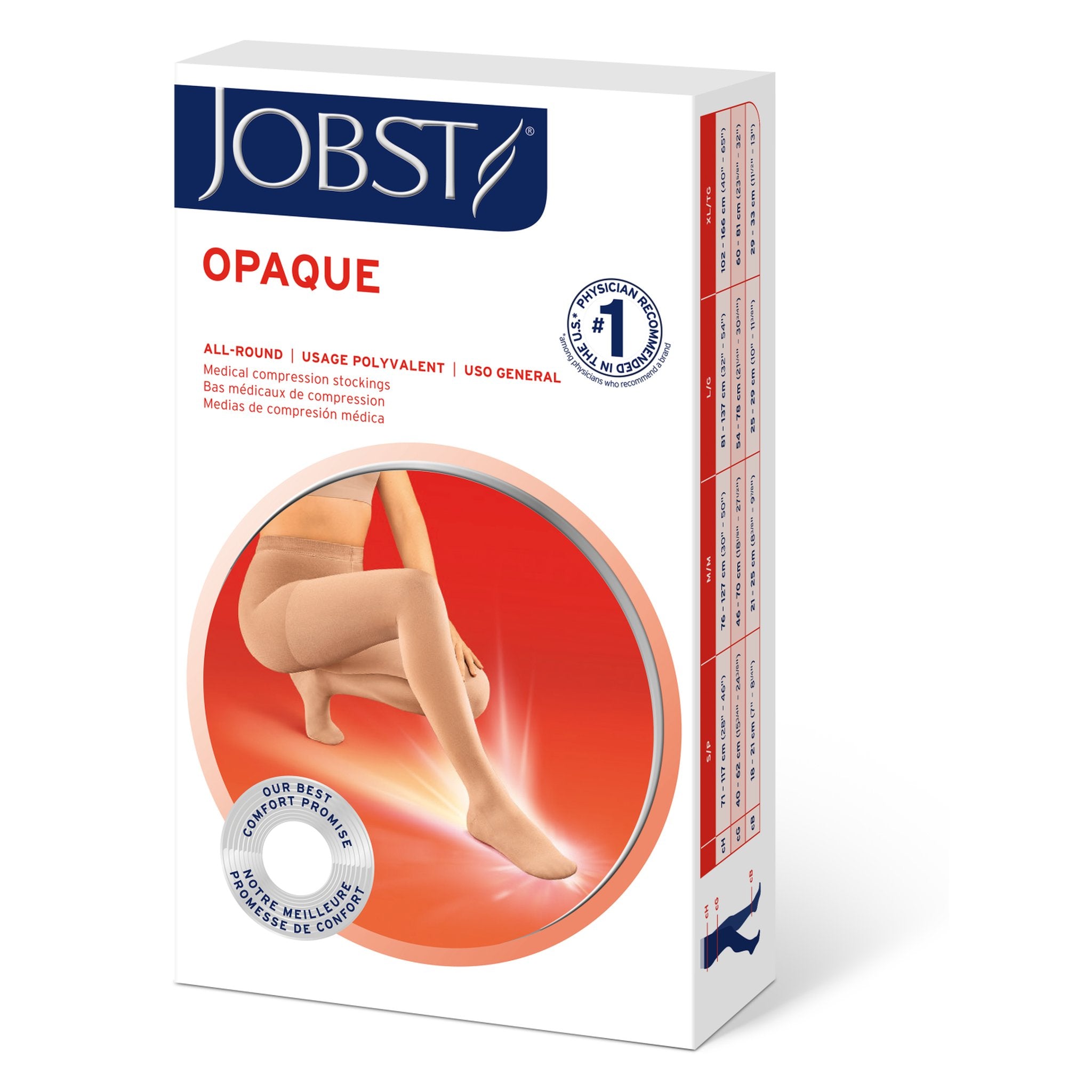 JOBST Opaque Women's Pantyhose 20-30 mmHg Compression Stockings – Package