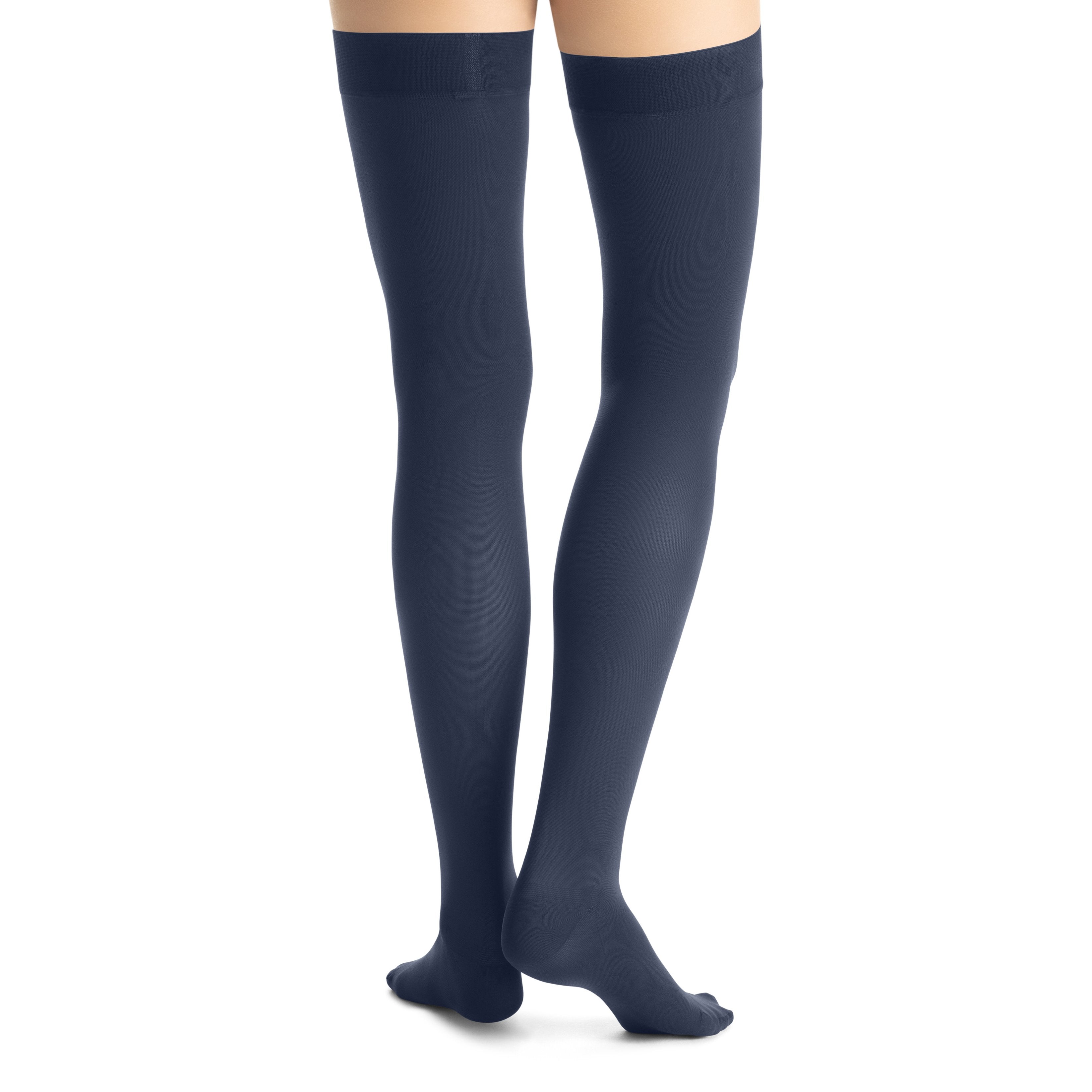 JOBST Opaque Women's Thigh High 15-20 mmHg Compression Stockings – Midnight Navy
