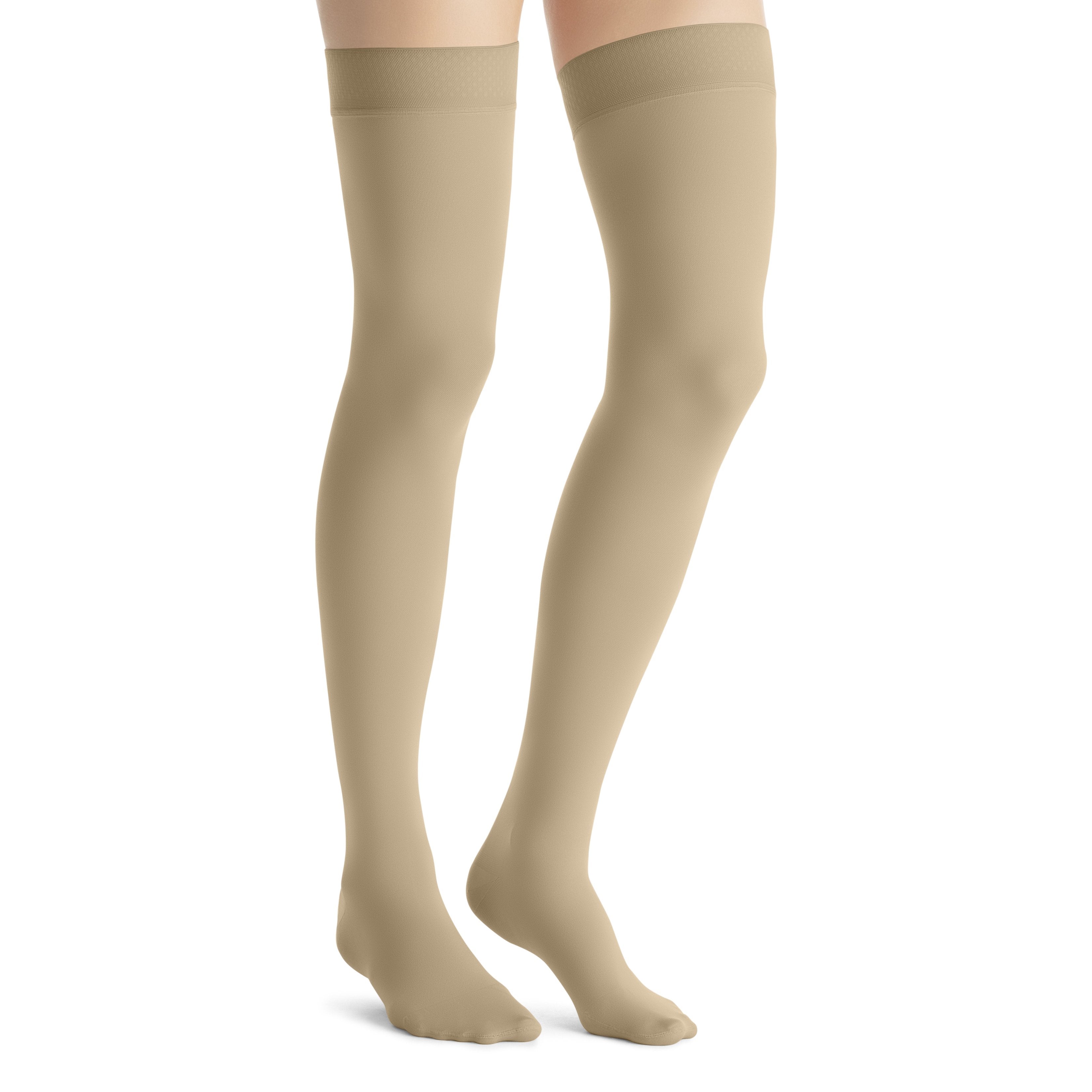 JOBST Opaque Women's Thigh High 30-40 mmHg Compression Stockings – Natural