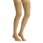 JOBST Opaque Women's Thigh High 30-40 mmHg Compression Stockings - Open Toe – Honey