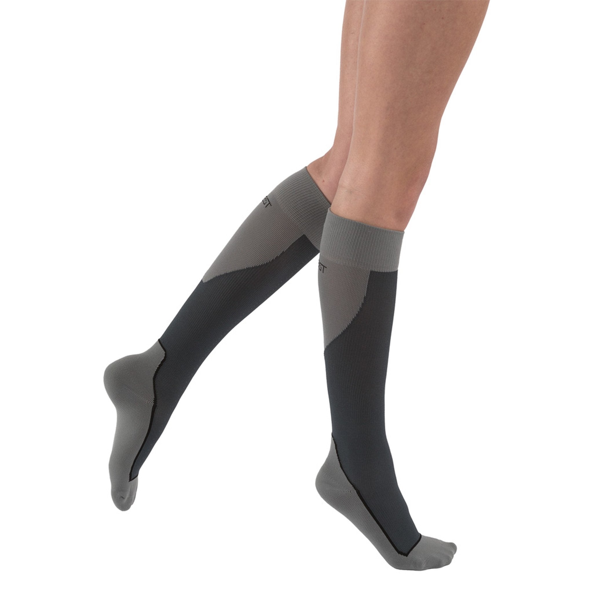 JOBST Sport Knee High 15-20 mmHg Compression Socks – Dark Light Grey