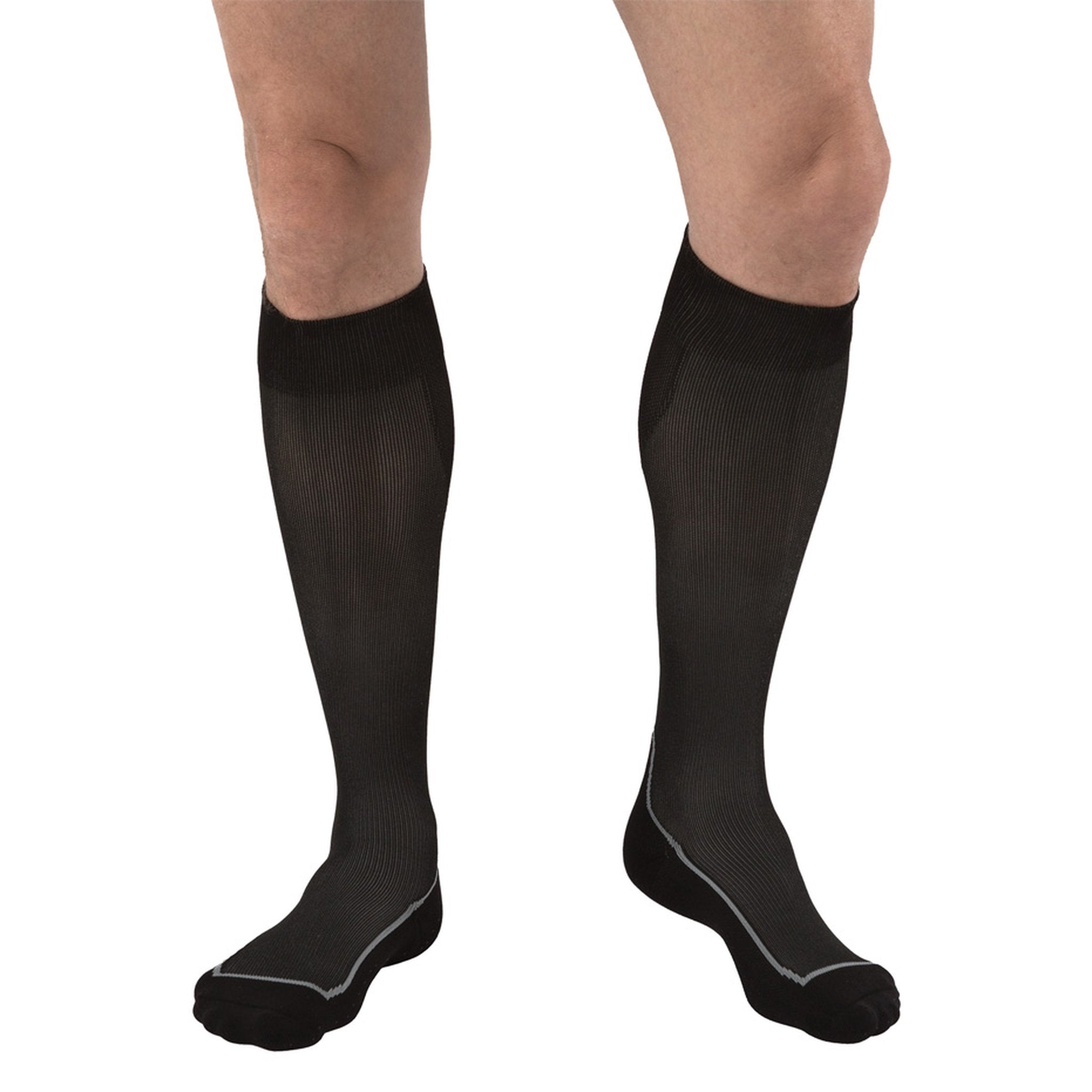 JOBST Sport Knee High 20-30 mmHg Compression Socks – Black Black