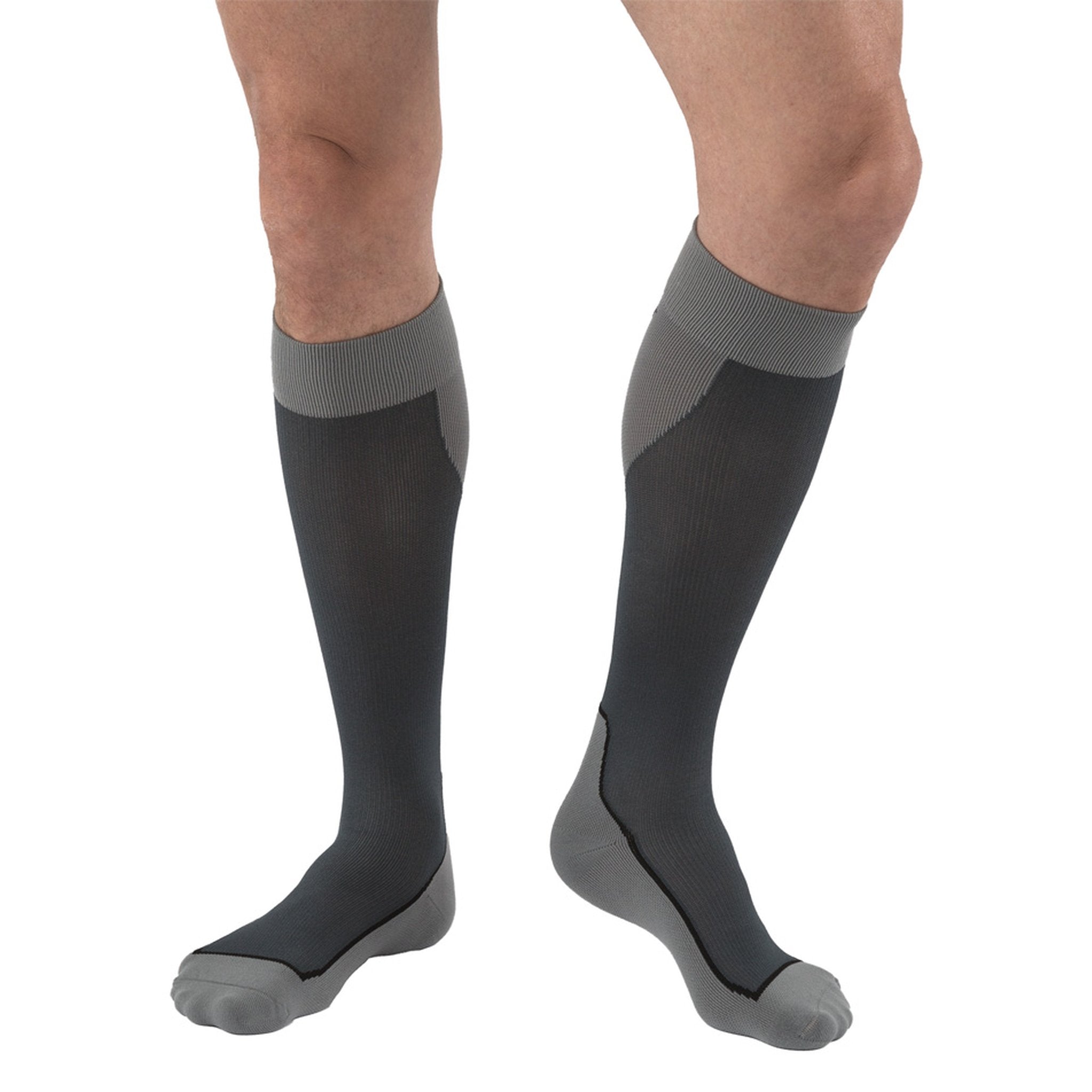 JOBST Sport Knee High 20-30 mmHg Compression Socks – Dark Light Grey