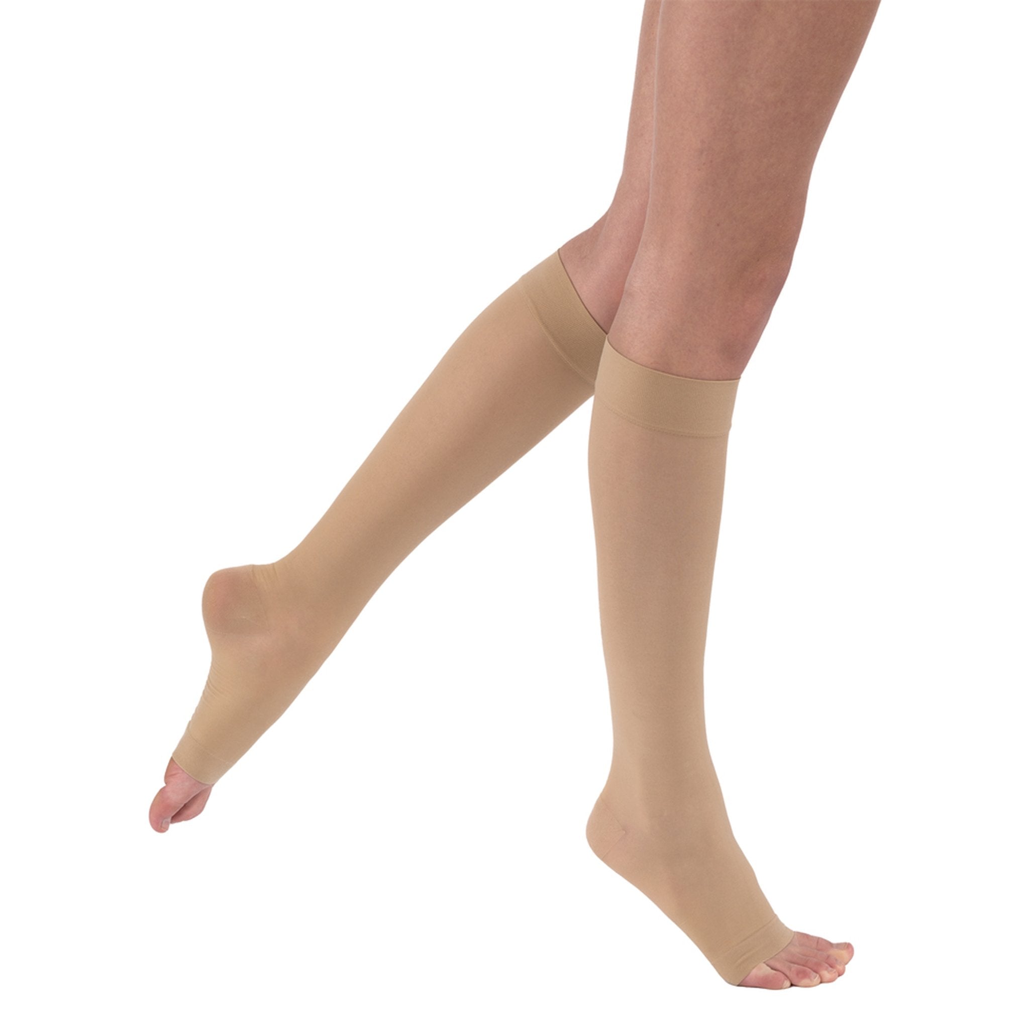 JOBST UltraSheer Women's Knee High 15-20 mmHg Compression Socks - Open Toe – Natural