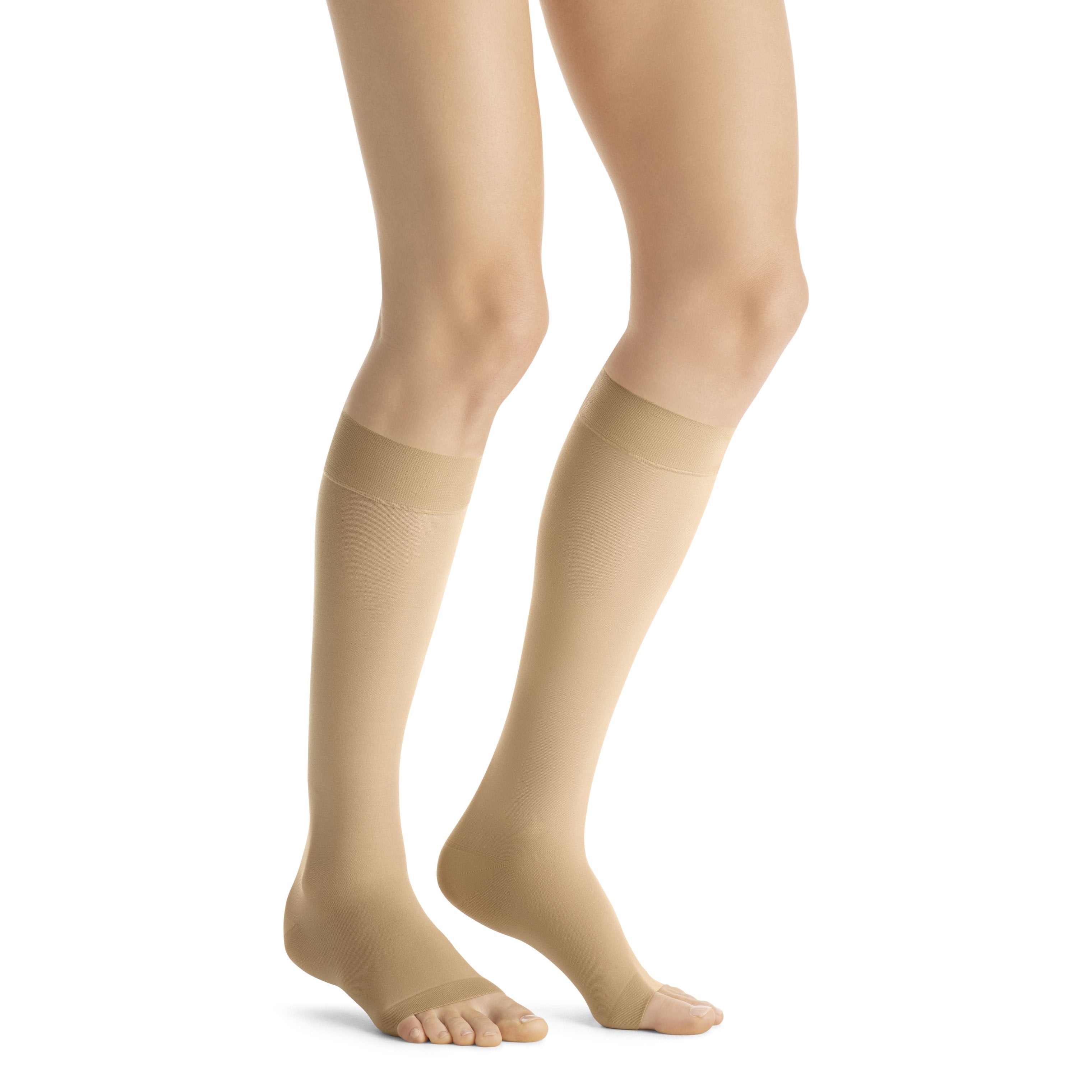 JOBST UltraSheer Women's Knee High 20-30 mmHg Compression Socks - Open Toe – Honey