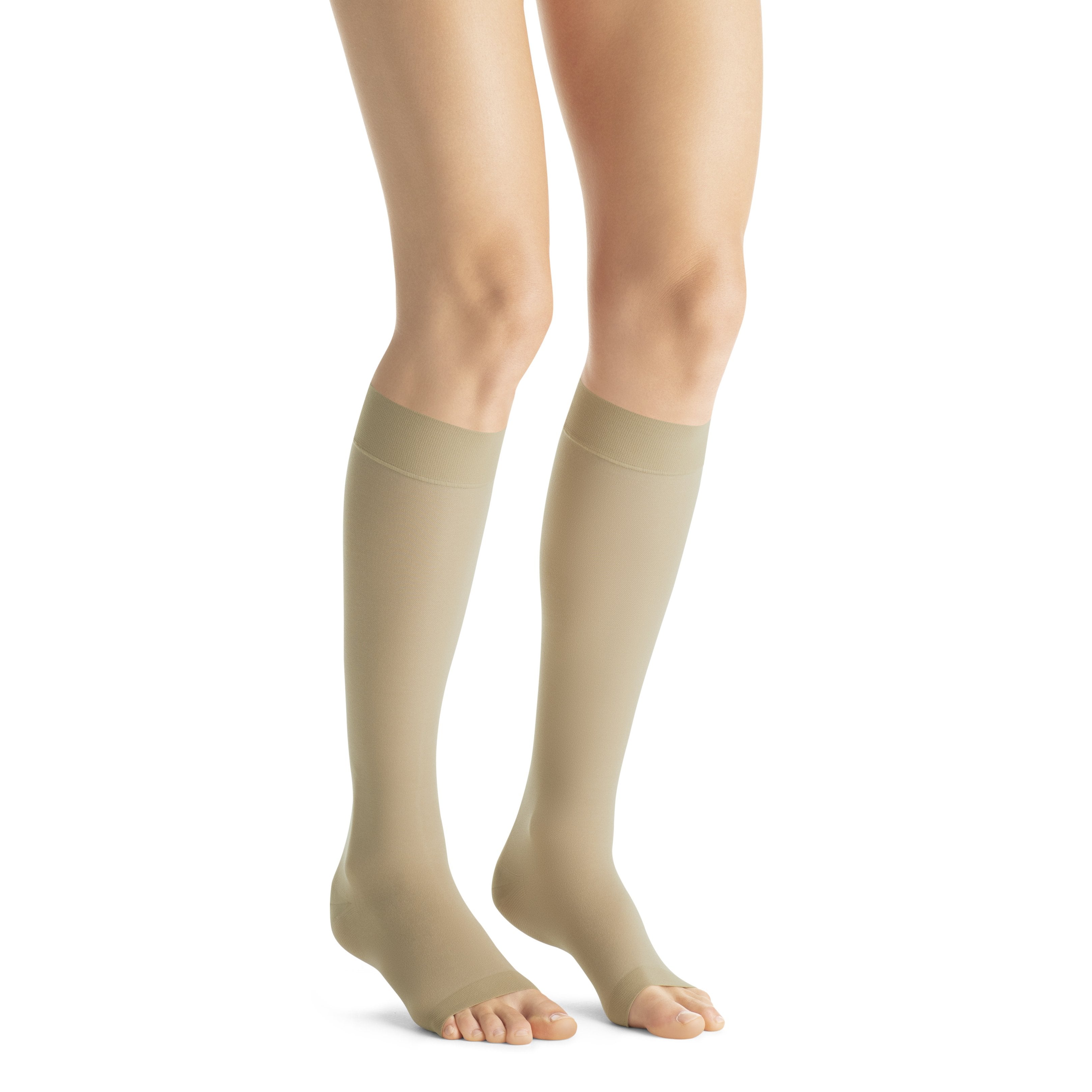 JOBST UltraSheer Women's Knee High 20-30 mmHg Compression Socks - Open Toe – Natural