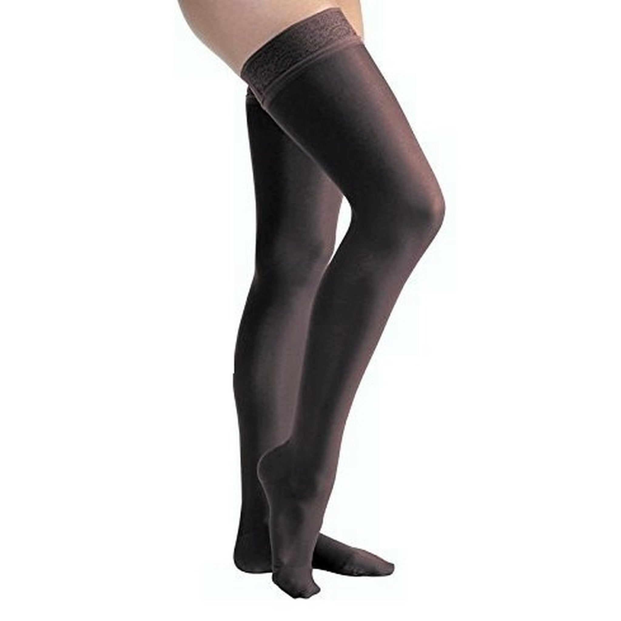 JOBST UltraSheer Women's Thigh High 15-20 mmHg Compression Stockings – Black