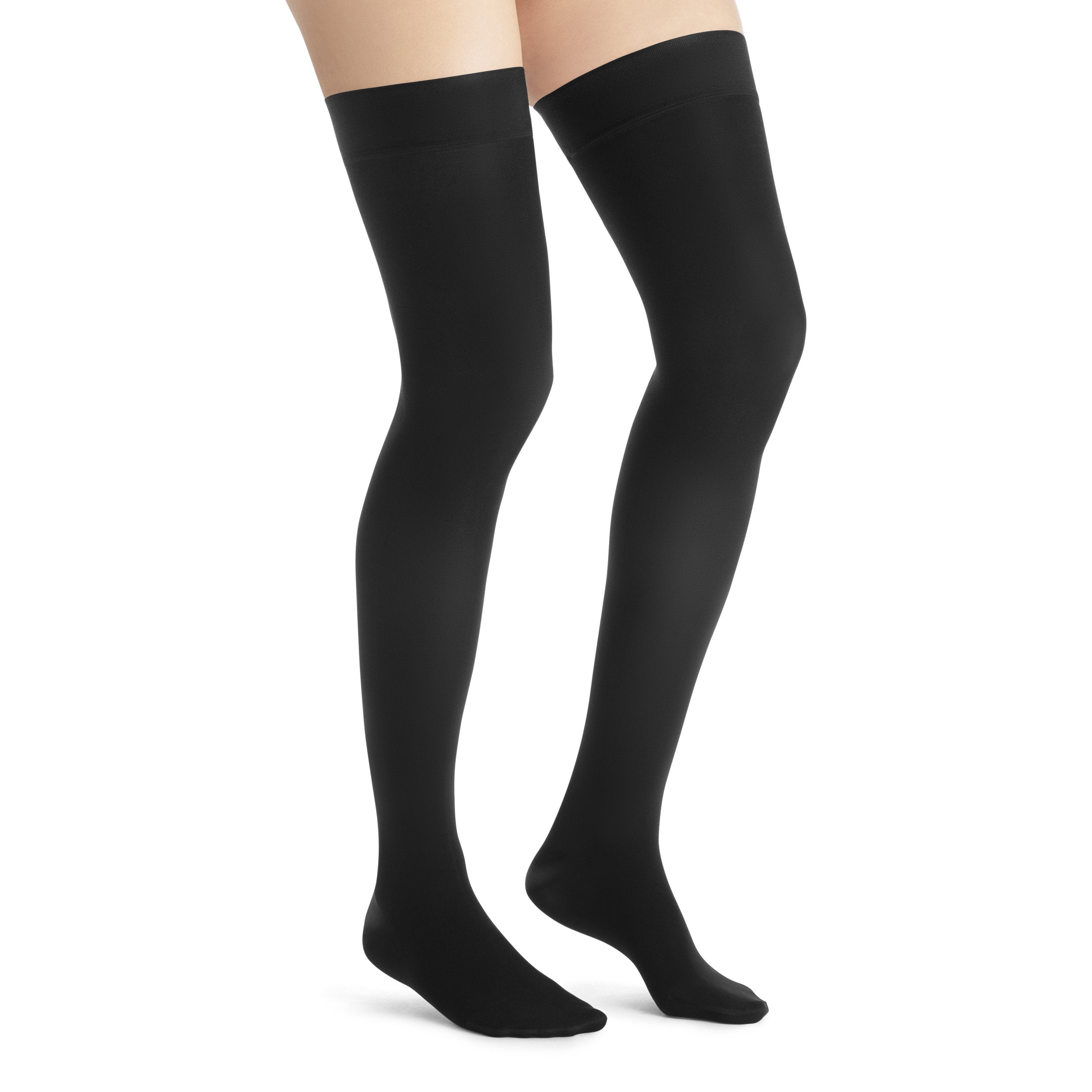 JOBST UltraSheer Women's Thigh High 15-20 mmHg Compression Stockings – Black
