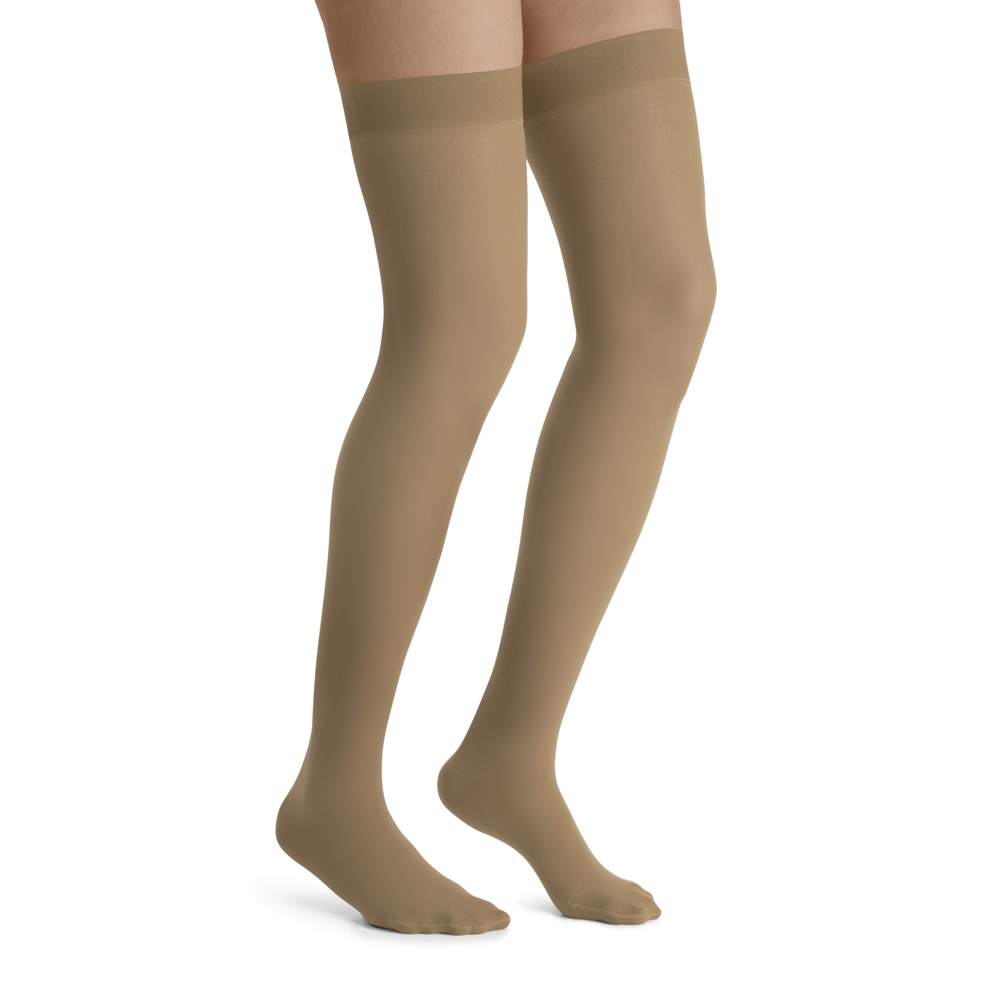 JOBST UltraSheer Women's Thigh High 15-20 mmHg Compression Stockings – Sun Bronze
