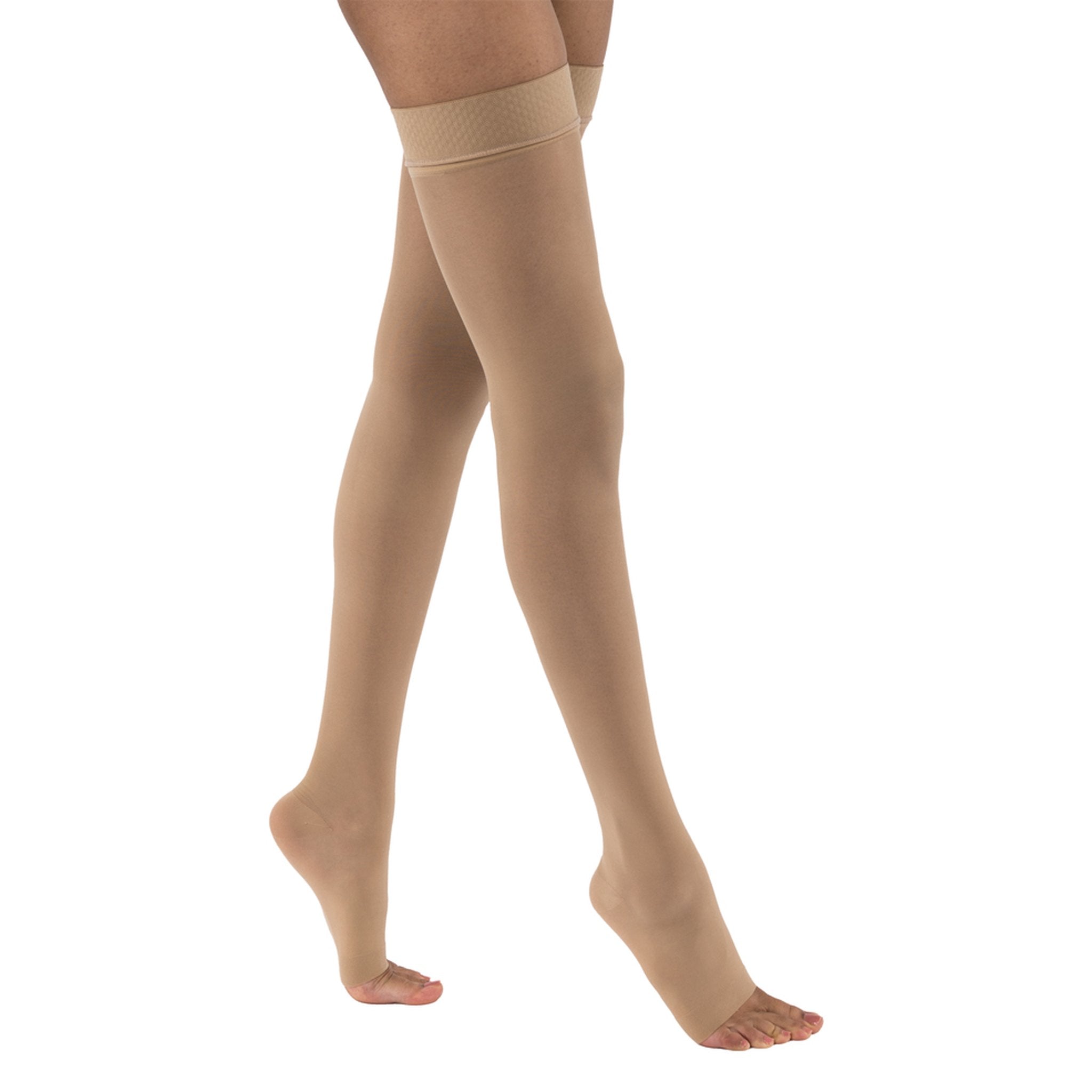 JOBST UltraSheer Women's Thigh High 15-20 mmHg Compression Stockings - Open Toe – Natural