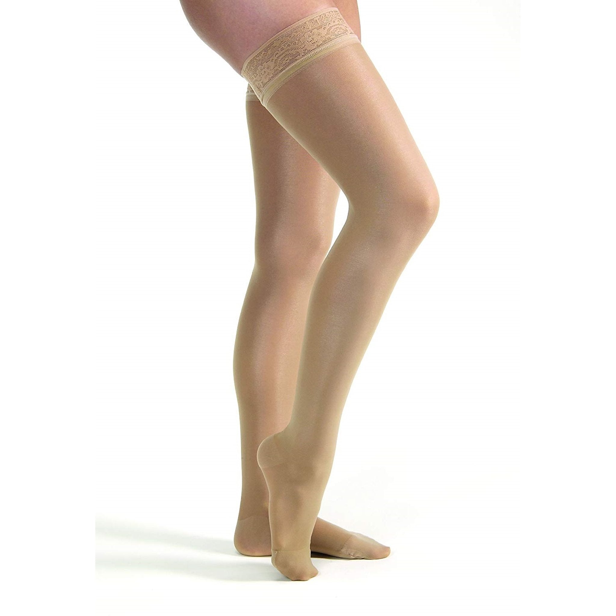 JOBST UltraSheer Women's Thigh High 20-30 mmHg Compression Stockings – Natural