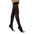 JOBST UltraSheer Women's Thigh High 20-30 mmHg Compression Stockings - Open Toe – Black