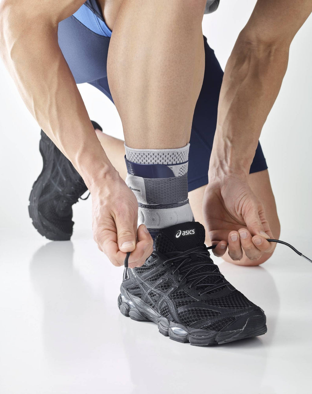 Bauerfeind MalleoLoc L3 Ankle Brace worn in a shoe