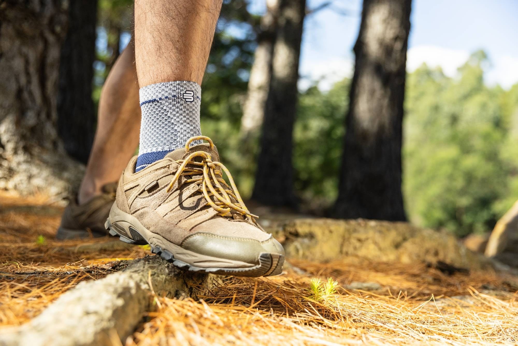 Bauerfeind MalleoTrain Ankle Brace worn while hiking