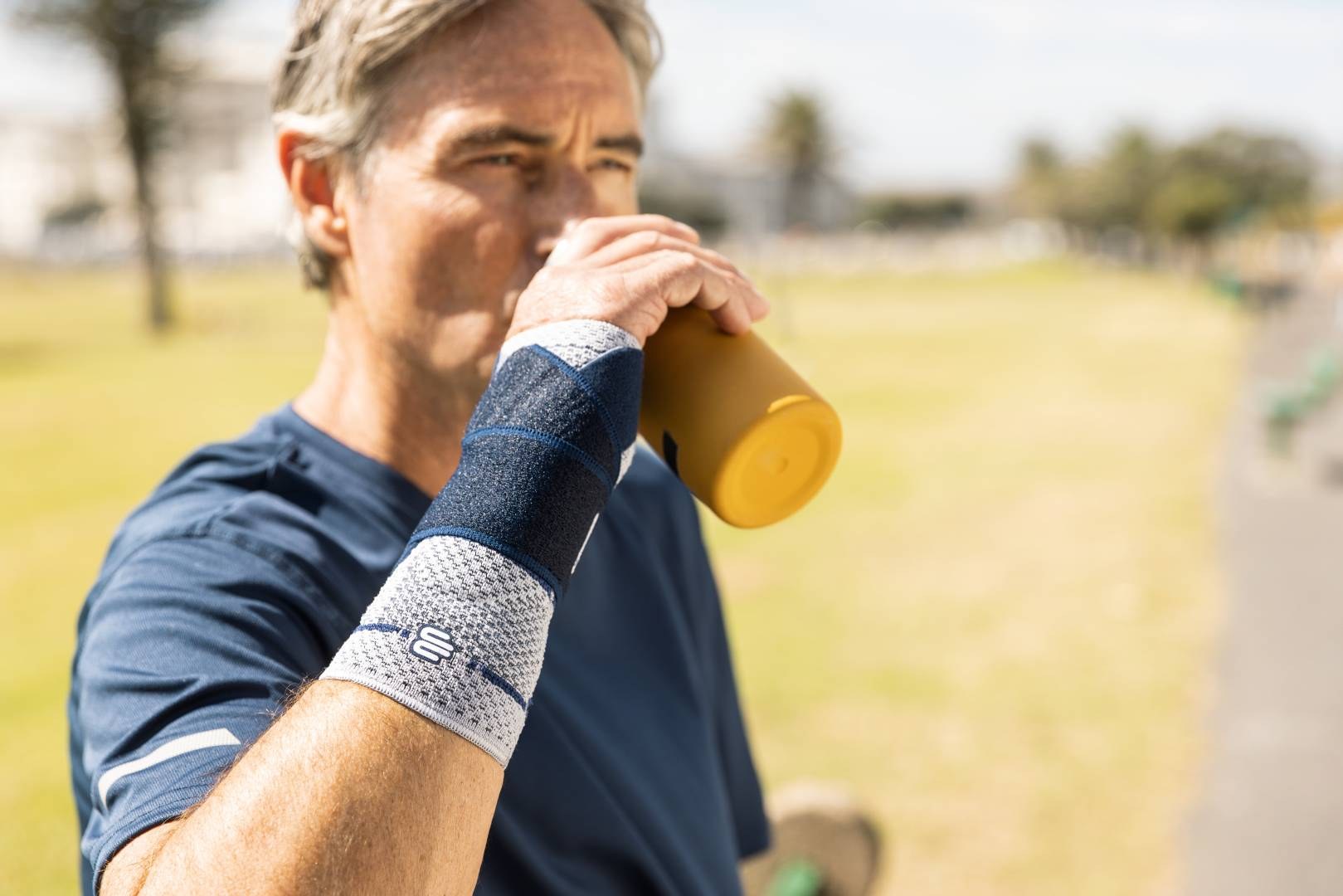 Bauerfeind ManuTrain Wrist Brace in daily use