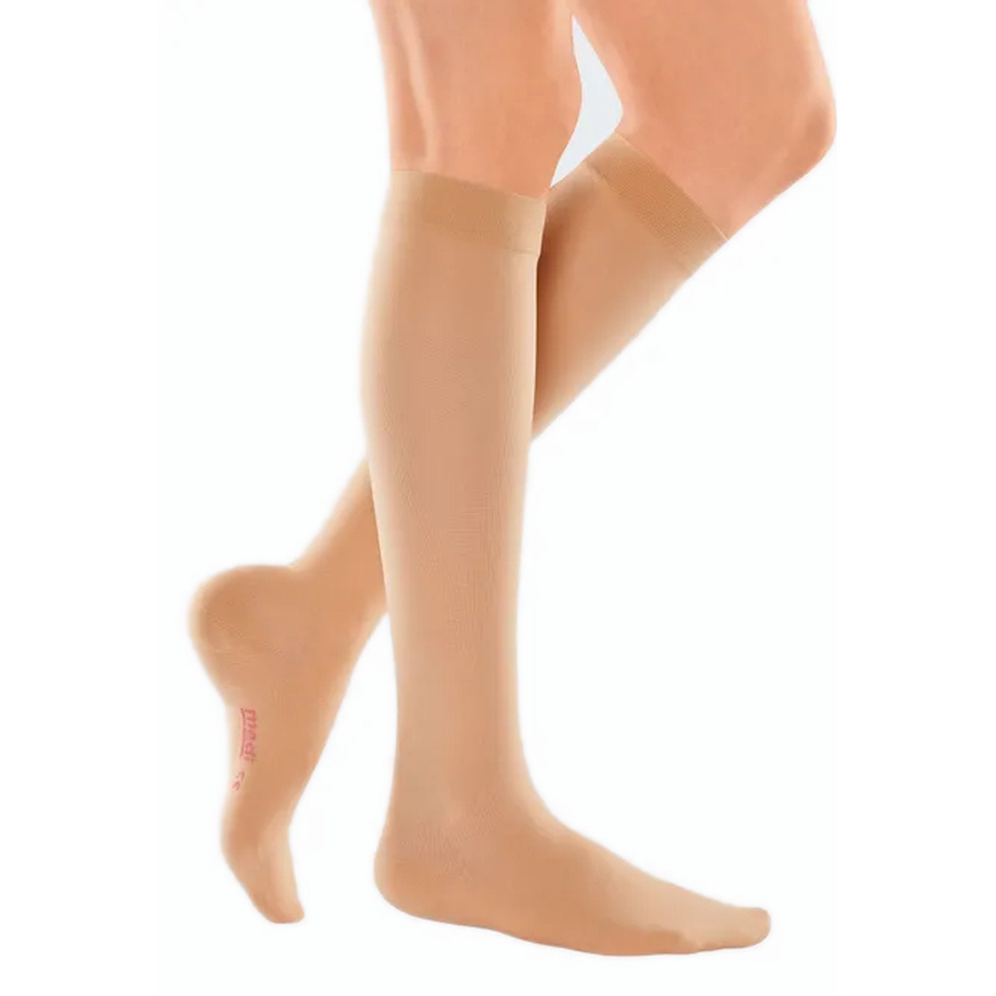 mediven Travel Men's Knee High 18-20 mmHg Compression Socks – Caramel