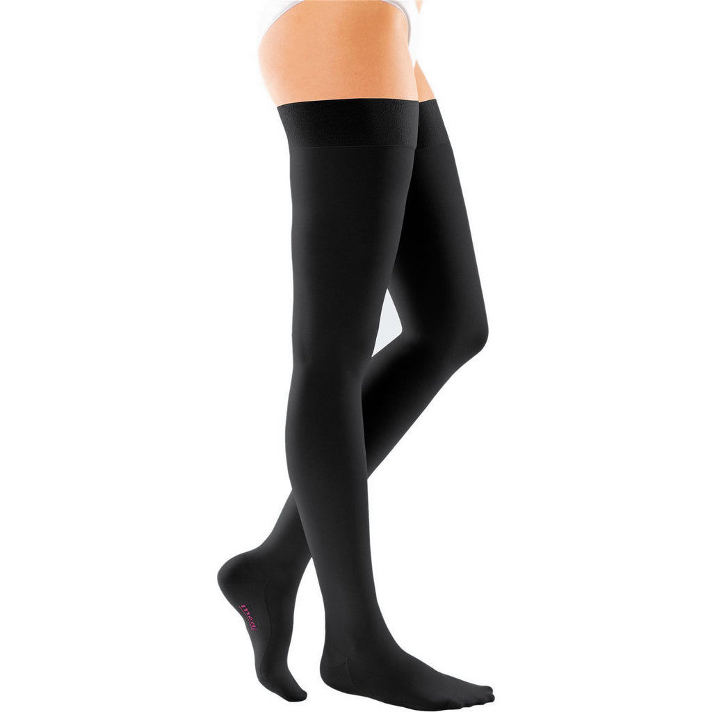mediven Comfort Thigh High 20-30 mmHg Compression Socks – Black