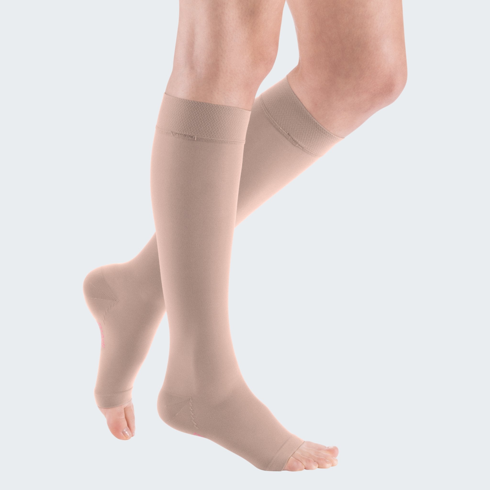 mediven Elegance Knee High 30-40 mmHg Compression Socks Open Toe – Cashmere