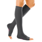 mediven Forte Knee High 30-40 mmHg Compression Socks Open Toe – Anthracite