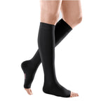 mediven Forte Knee High 30-40 mmHg Compression Socks Open Toe – Black