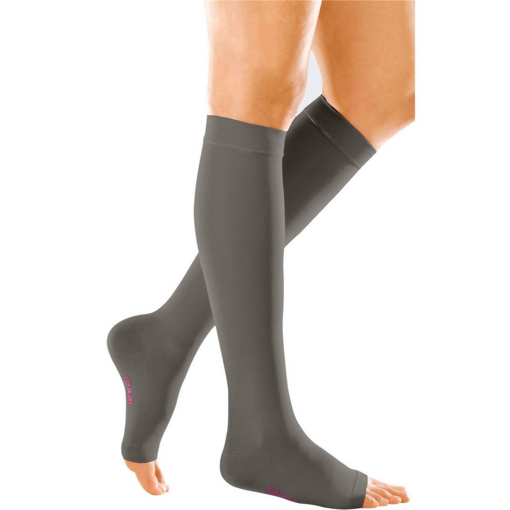 mediven Forte Knee High 30-40 mmHg Compression Socks Open Toe – Grey