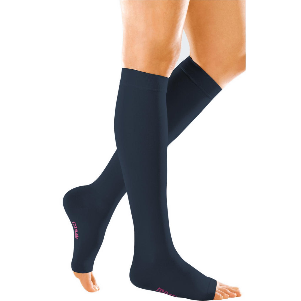 mediven Forte Knee High 30-40 mmHg Compression Socks Open Toe – Navy