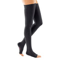 mediven Forte Thigh High 30-40 mmHg Compression Socks Open Toe – Black
