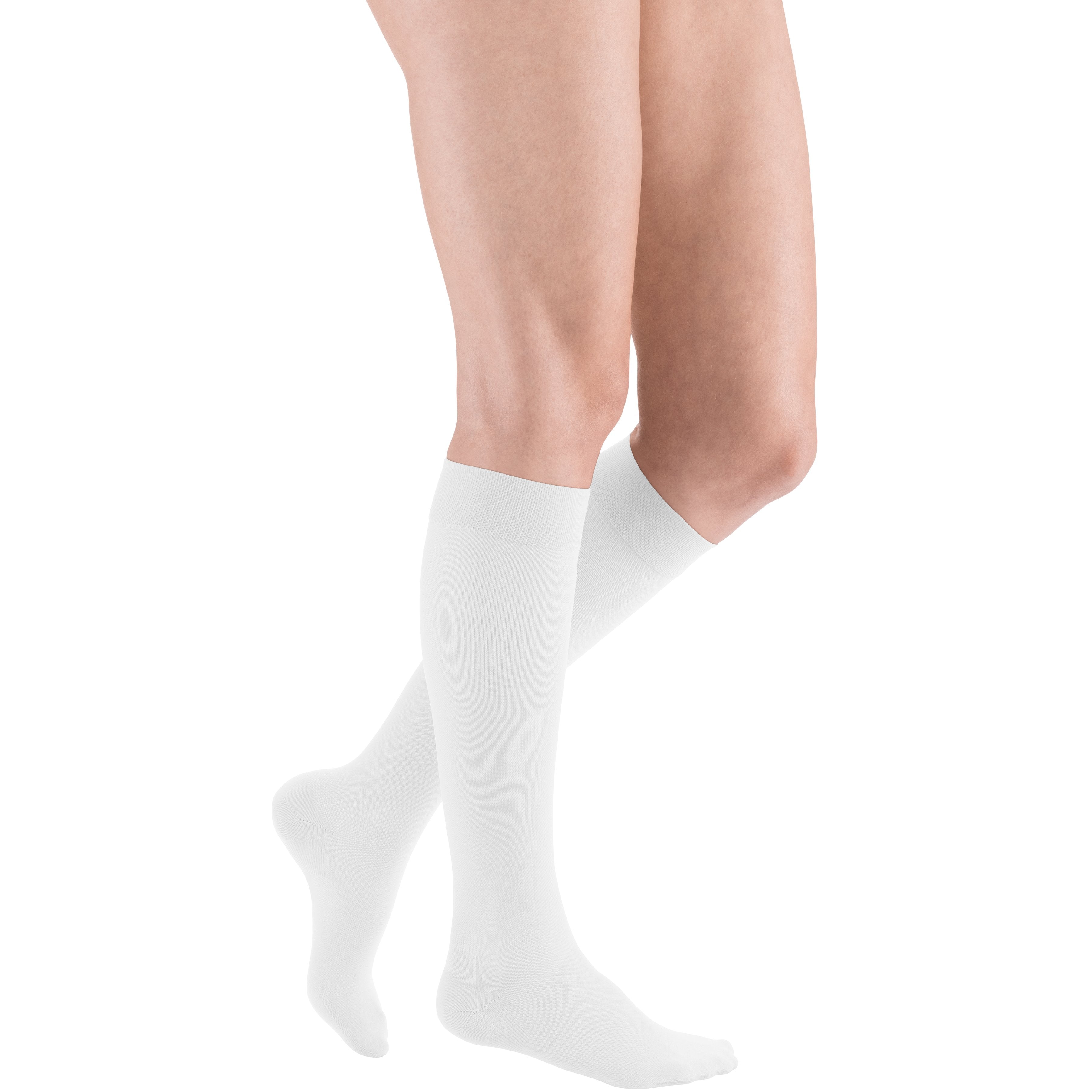 mediven Plus Knee High 20-30 mmHg Compression Socks - Neutral & Skin-Tone Shades – White