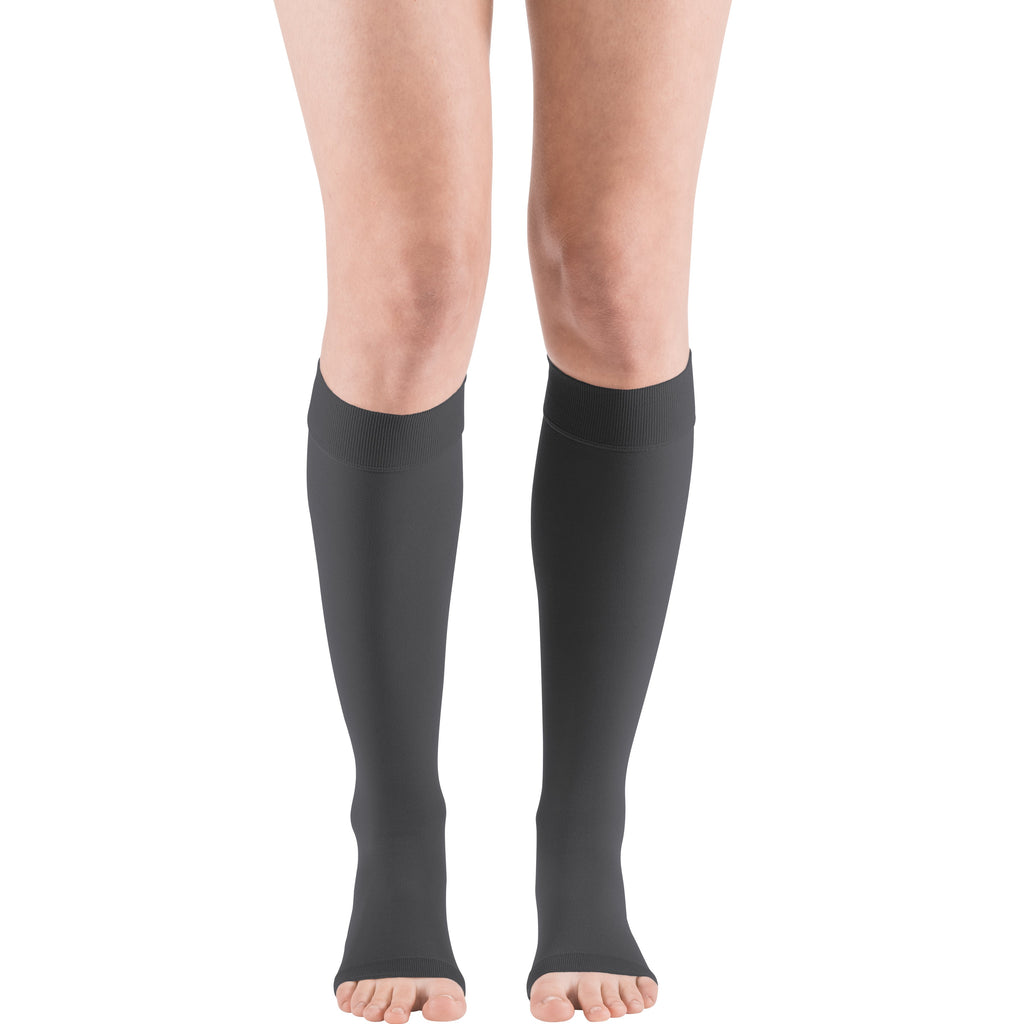 mediven Plus Knee High 40-50 mmHg Compression Socks Open Toe - Classic Darks – Anthracite