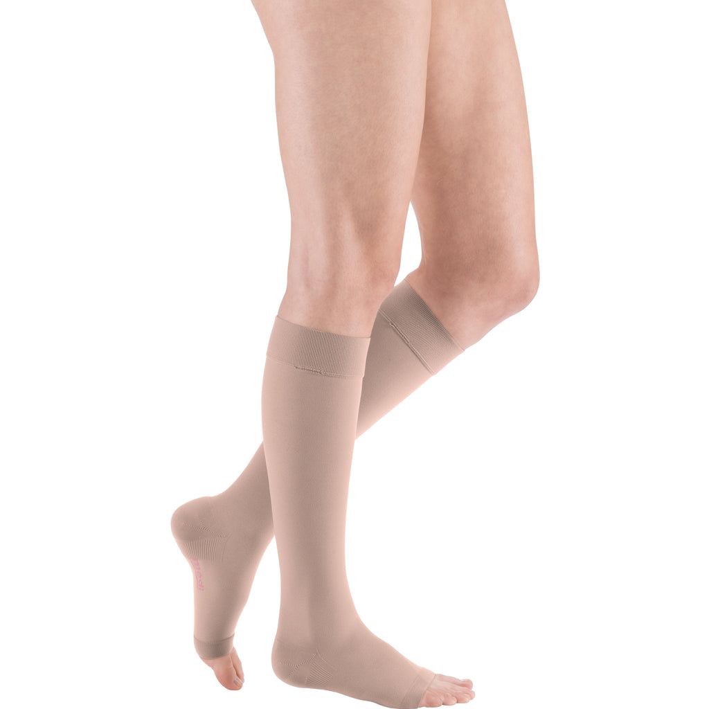 mediven Plus Knee High 20-30 mmHg Compression Socks Open Toe - Neutral & Skin-Tone Shades – Cashmere