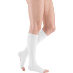 mediven Plus Knee High 20-30 mmHg Compression Socks Open Toe - Neutral & Skin-Tone Shades – White