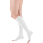 mediven Plus Knee High 20-30 mmHg Compression Socks Open Toe - Neutral & Skin-Tone Shades – White