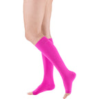mediven Plus Knee High 20-30 mmHg Compression Socks Open Toe - Statement Shade – Magenta