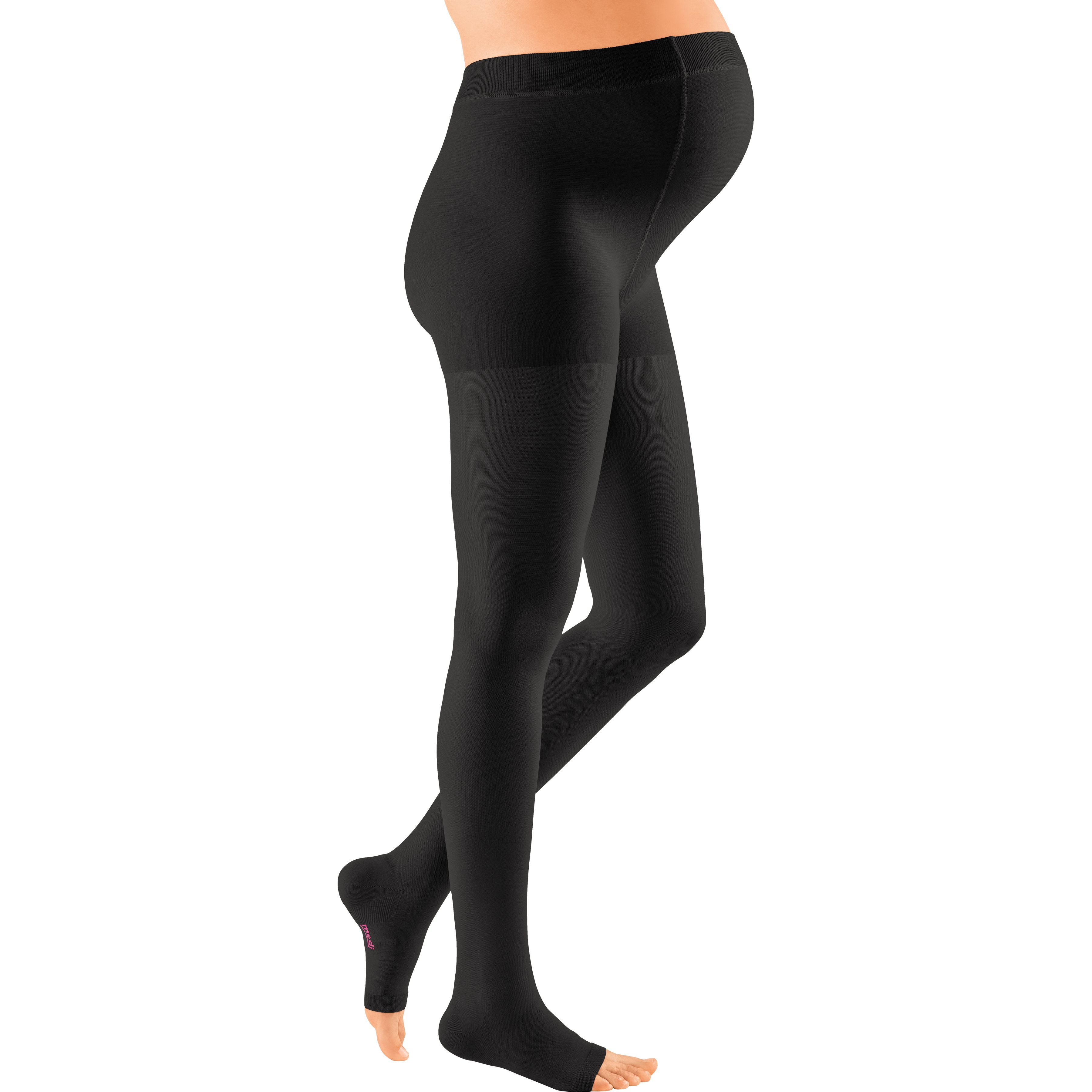 mediven Plus Maternity 30-40 mmHg Compression Socks Open Toe – Black