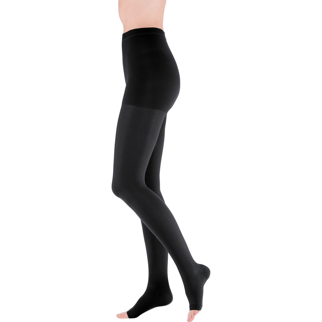mediven Plus Pantyhose 40-50 mmHg Compression Socks Open Toe – Black