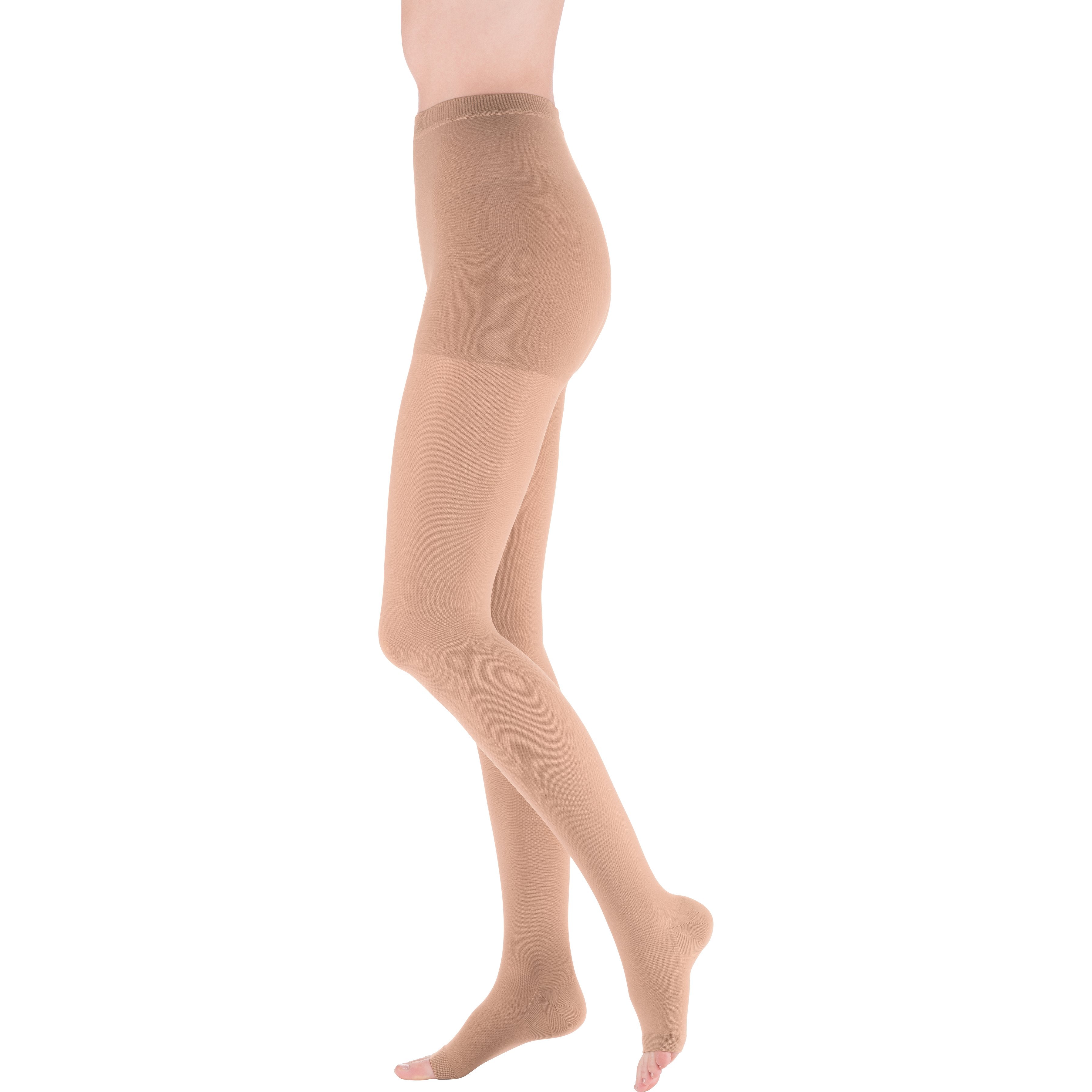 mediven Plus Pantyhose 30-40 mmHg Compression Socks Open Toe – Caramel