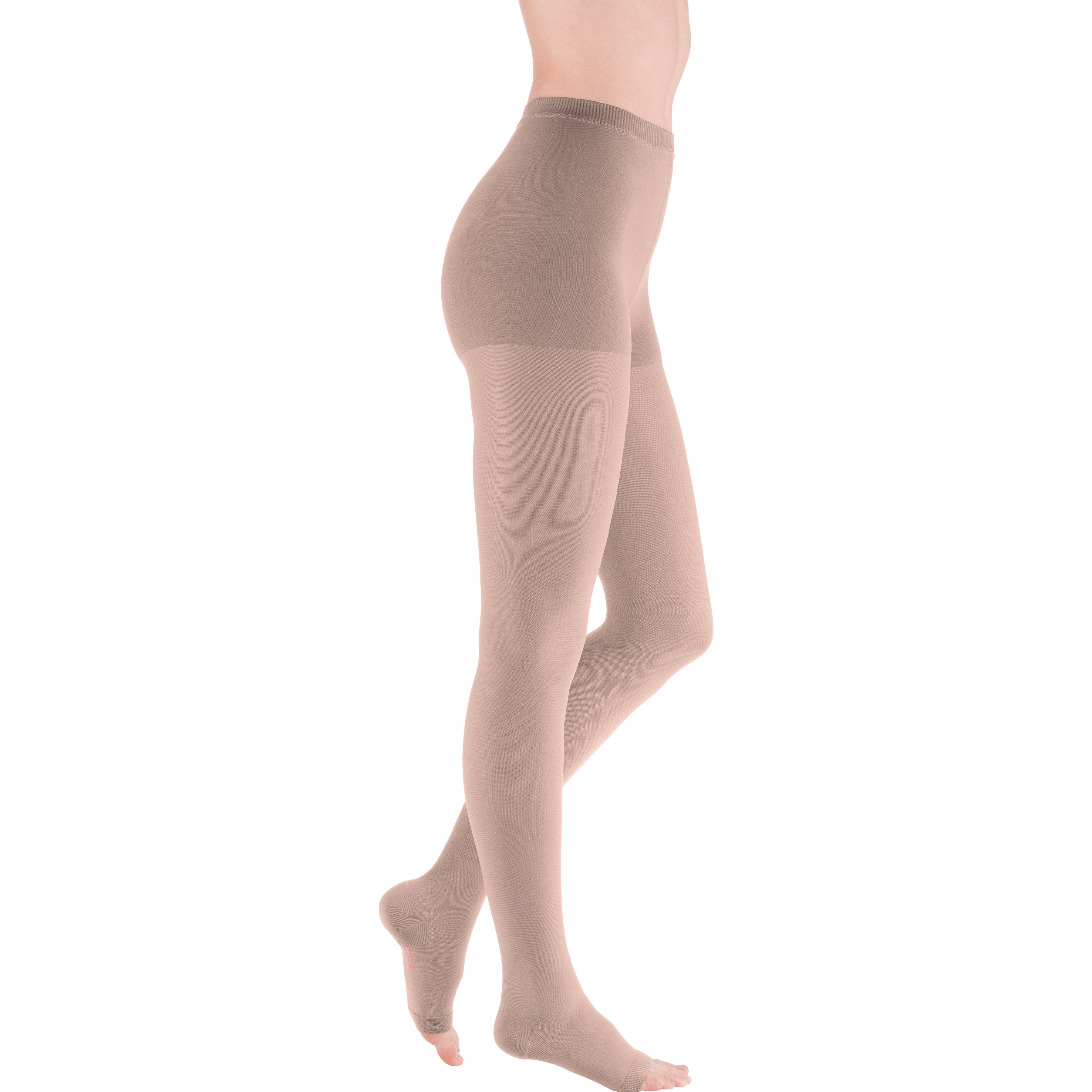 mediven Plus Pantyhose 30-40 mmHg Compression Socks Open Toe – Cashmere