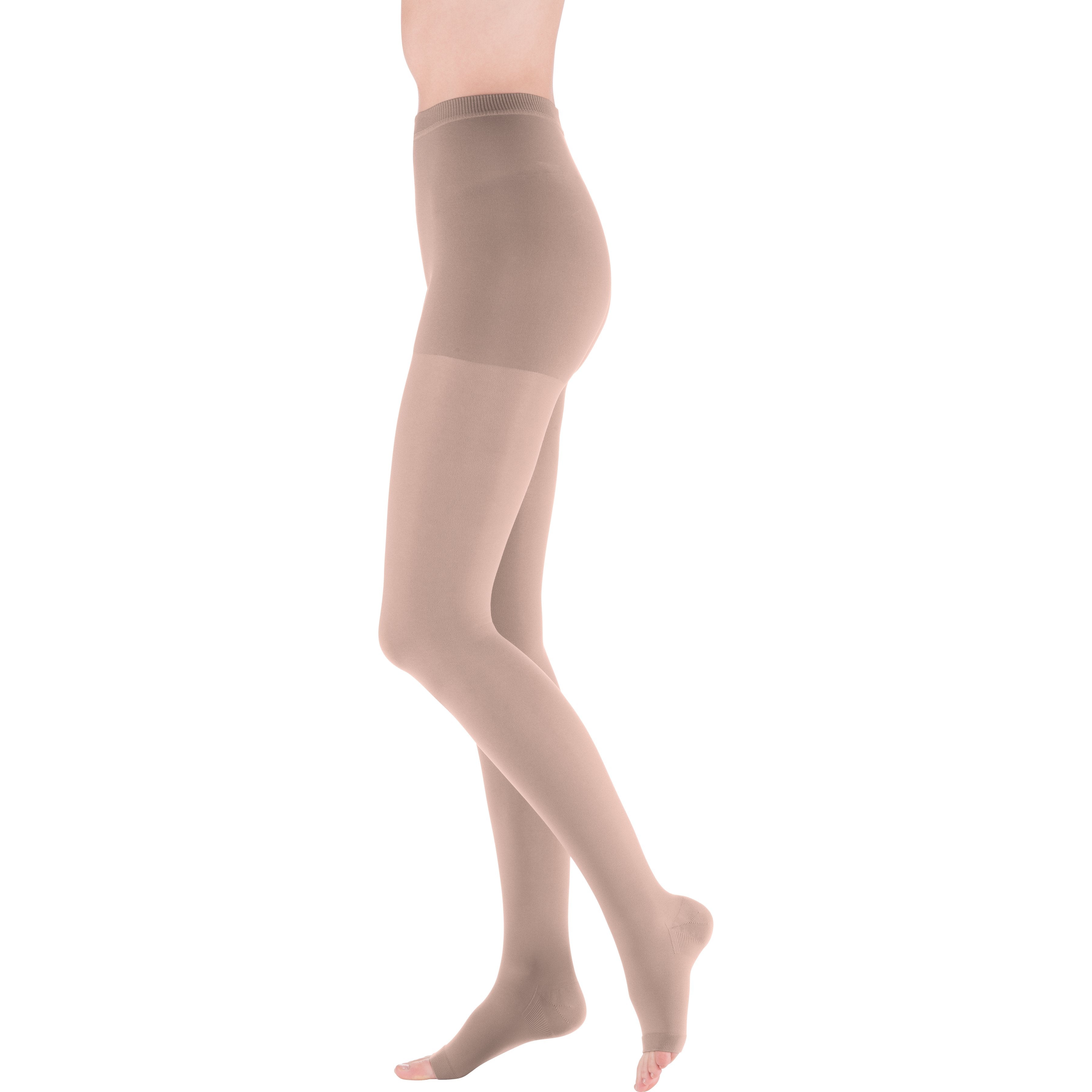 mediven Plus Pantyhose 30-40 mmHg Compression Socks Open Toe – Cashmere
