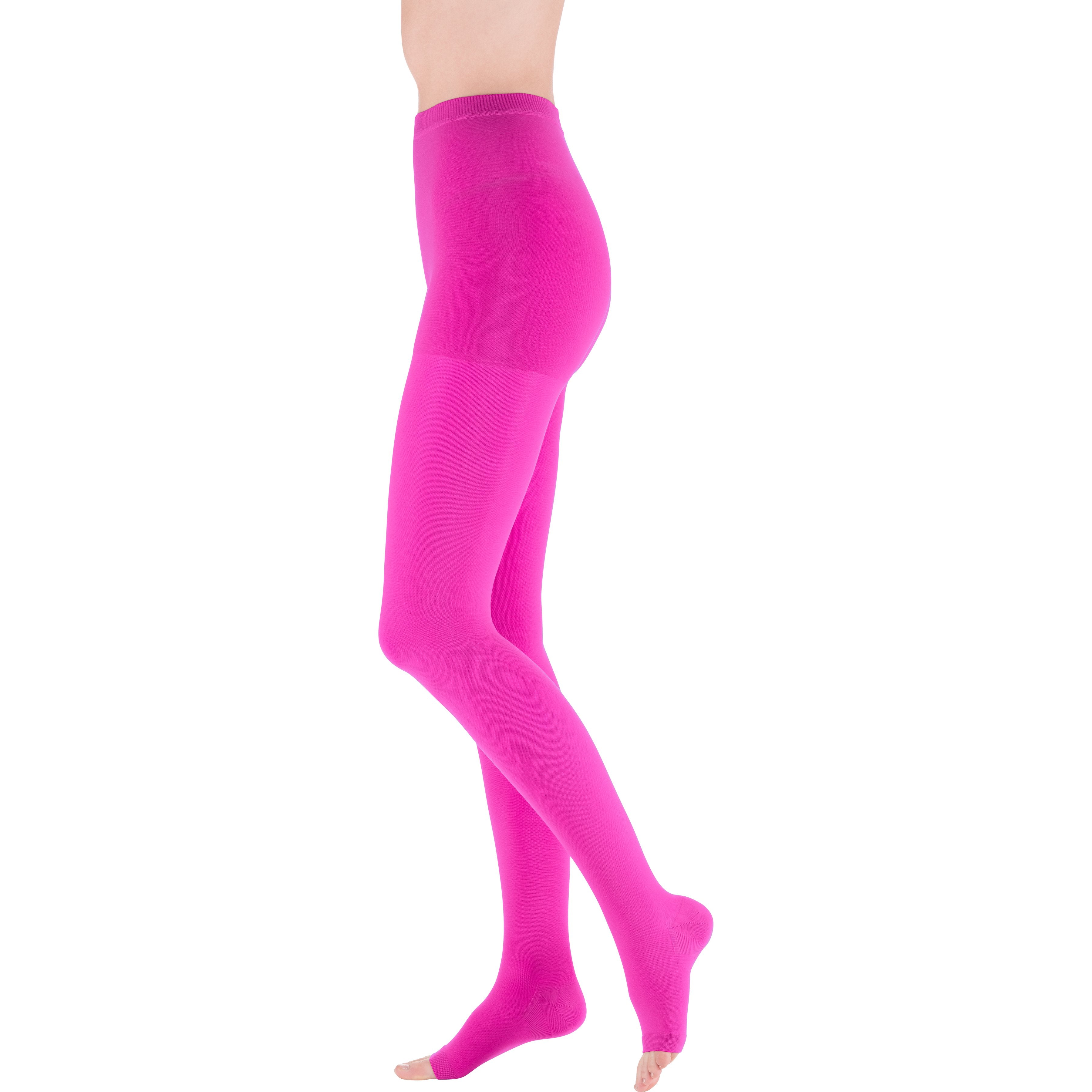 mediven Plus Pantyhose 30-40 mmHg Compression Socks Open Toe – Magenta