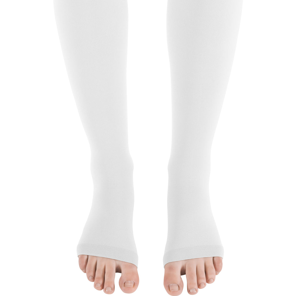 mediven Plus Pantyhose 30-40 mmHg Compression Socks Open Toe – White