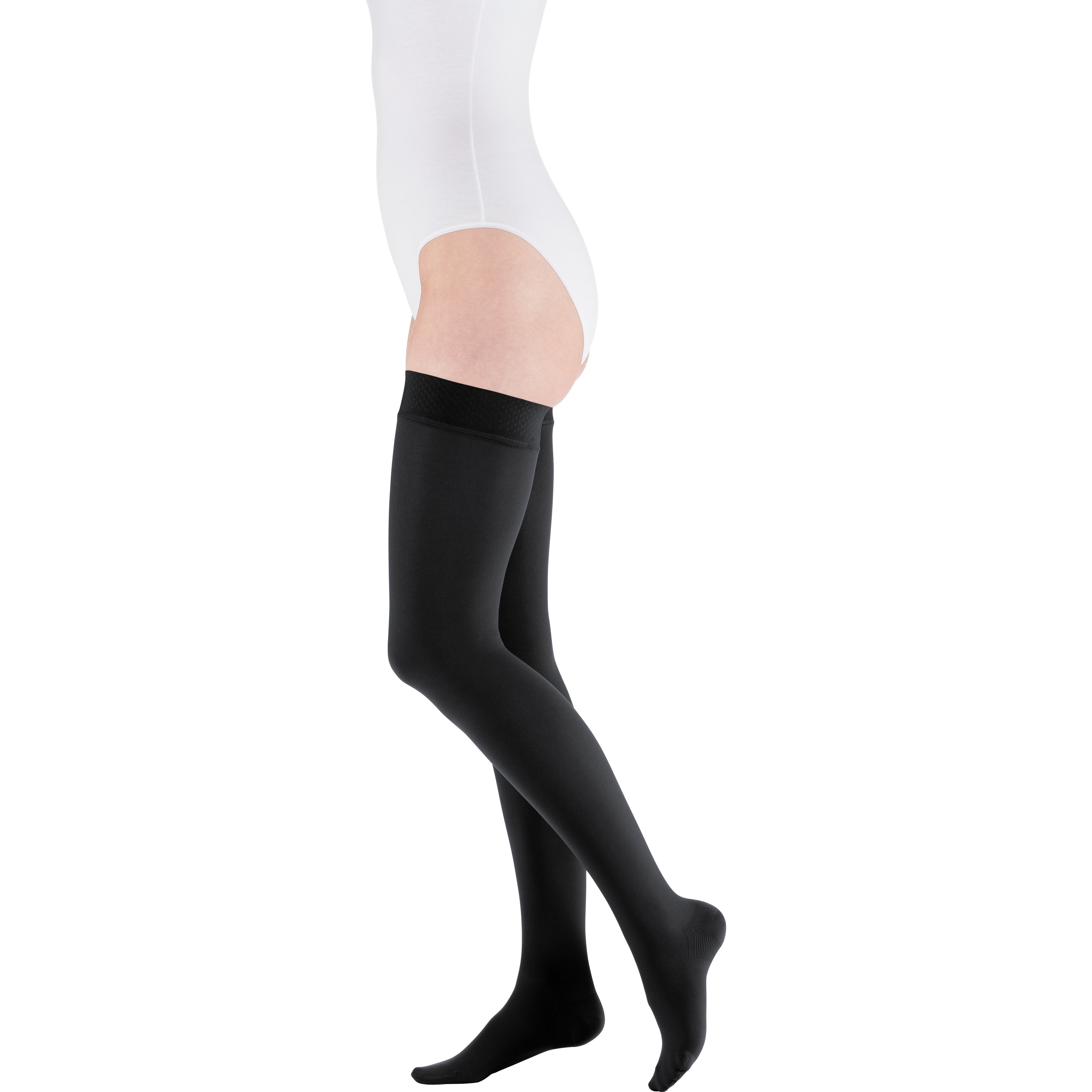 mediven Plus Thigh High 20-30 mmHg Compression Socks – Black