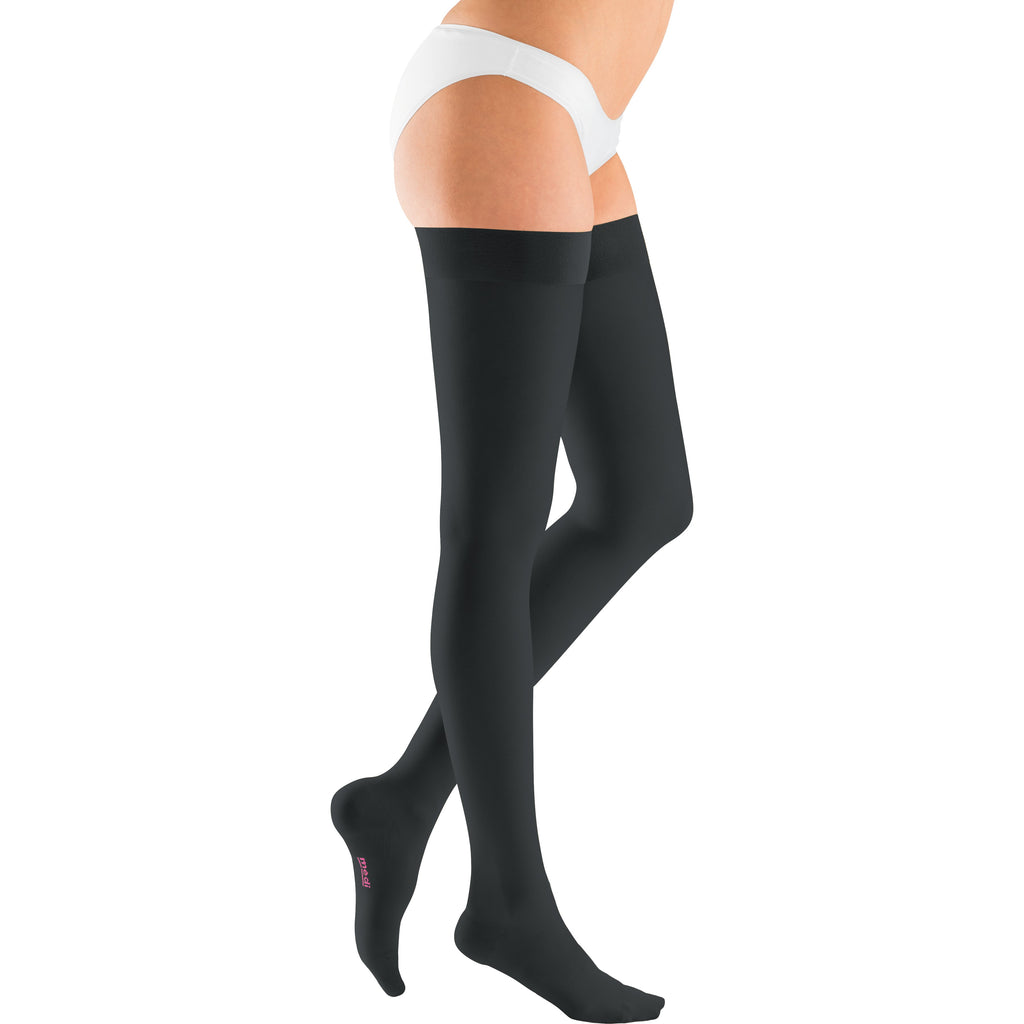 mediven Plus Thigh High 20-30 mmHg Compression Socks – Black